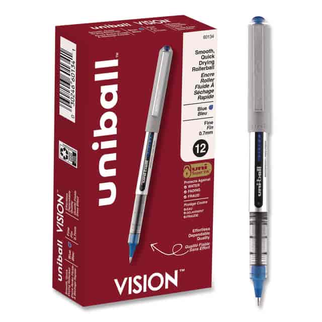 uni-ball - Vision Roller Ball Stick Water-Proof Pen, Red Ink, Fine, Dozen, Sold as 1 DZ uni-ball - Vision Roller Ball Stick Water-Proof Pen, Red Ink, Fine, Dozen, Sold as 1 DZ
