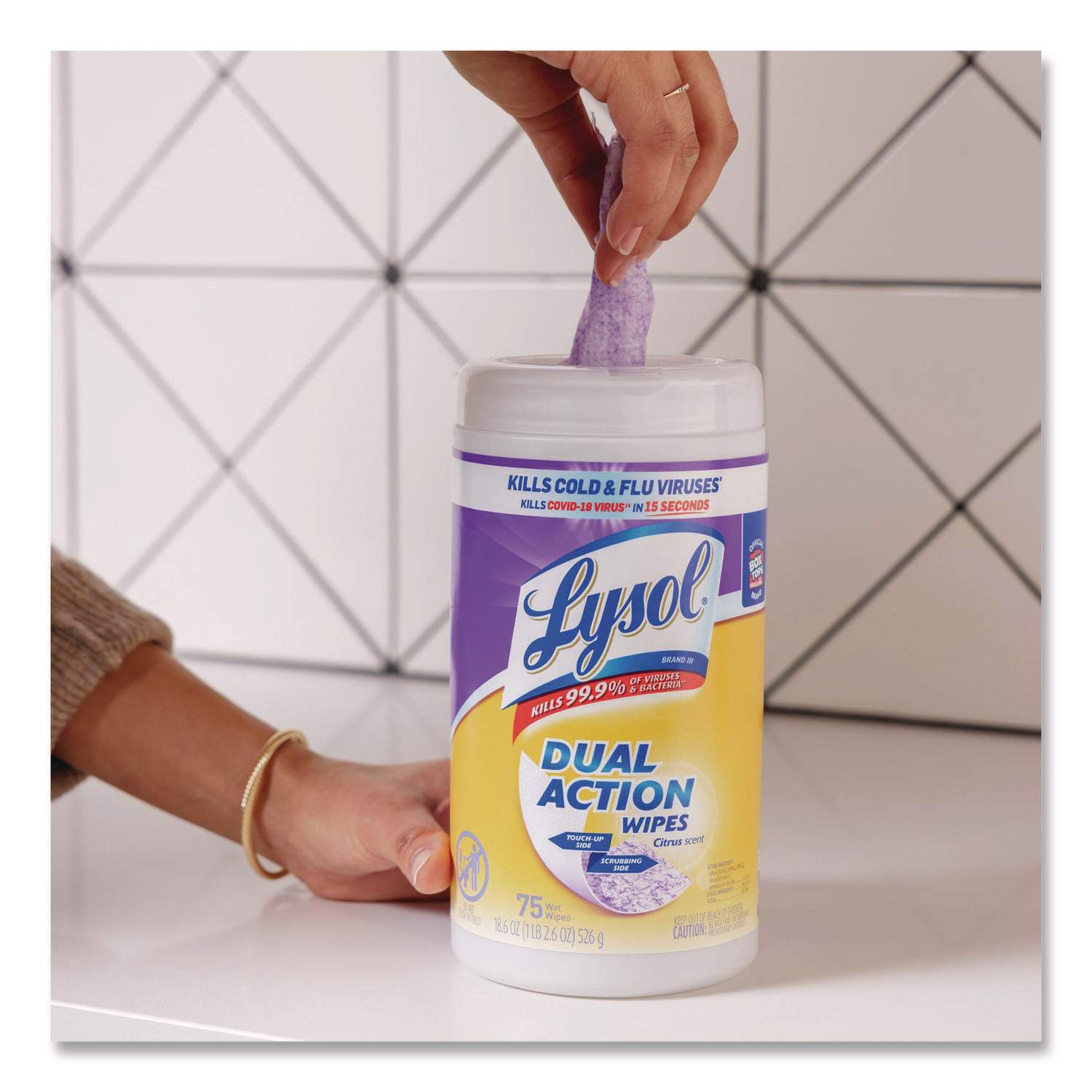 Dual Action Disinfecting Wipes by LYSOL® Brand RAC81700CT