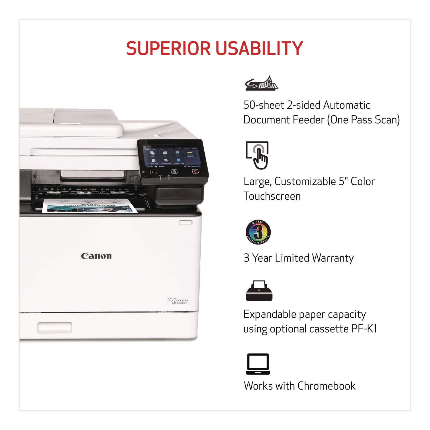 imageCLASS MF753Cdw Wireless Multifunction Laser Printer by Canon