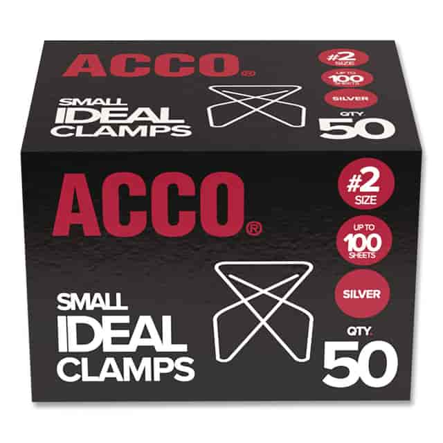 Ideal Clamps, #2, Smooth, Silver, 50/Box Ideal Clamps, #2, Smooth, Silver, 50/Box