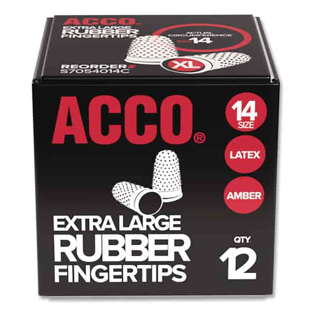 Rubber Finger Tips, 14 (X-Large), Amber, Dozen Rubber Finger Tips, 14 (X-Large), Amber, Dozen