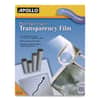 APOPP100C - Plain Paper Transparency Film, 8.5 x 11, Black on Clear, 100/Box