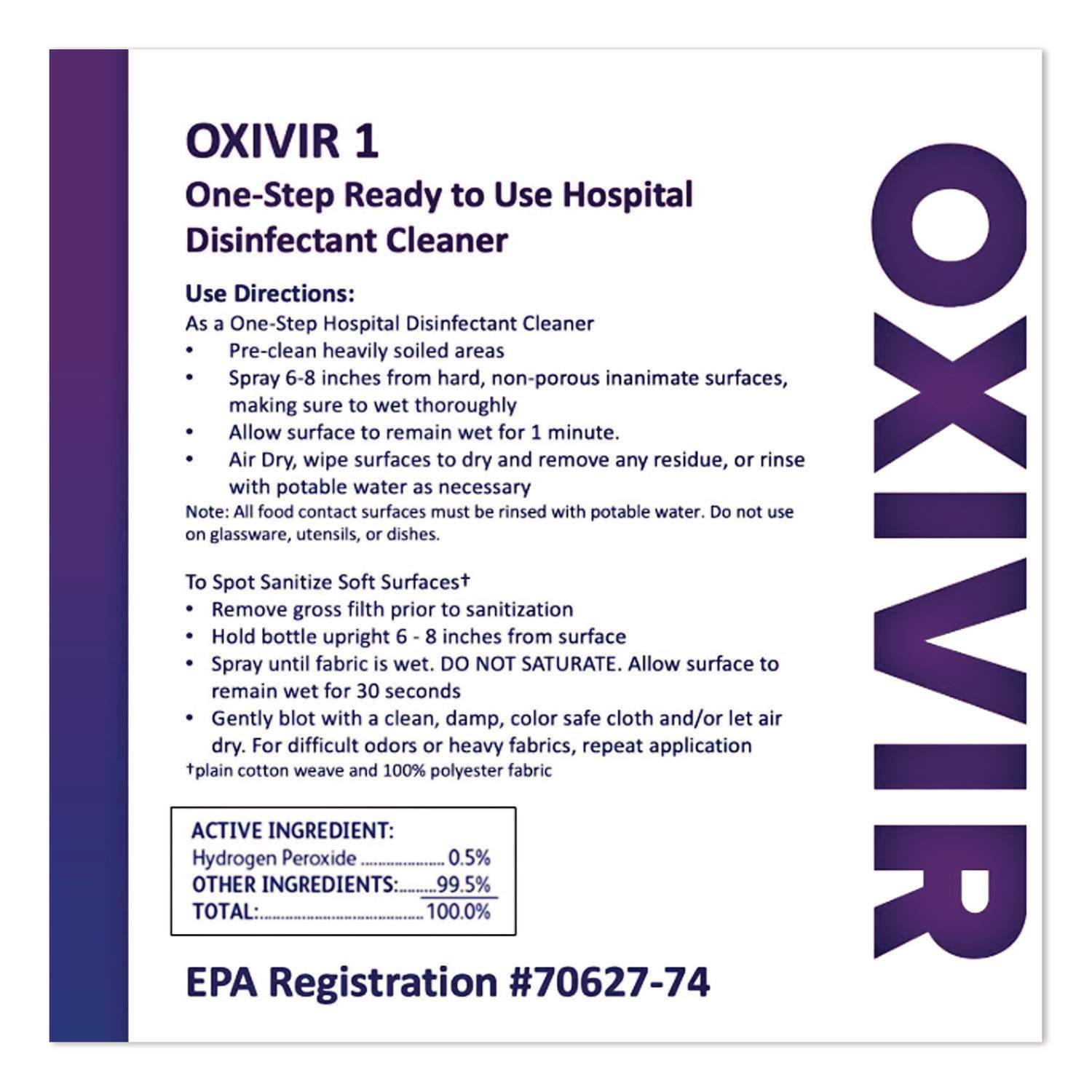 Oxivir TB Disinfectant Wipes by Diversey™ DVO4599516