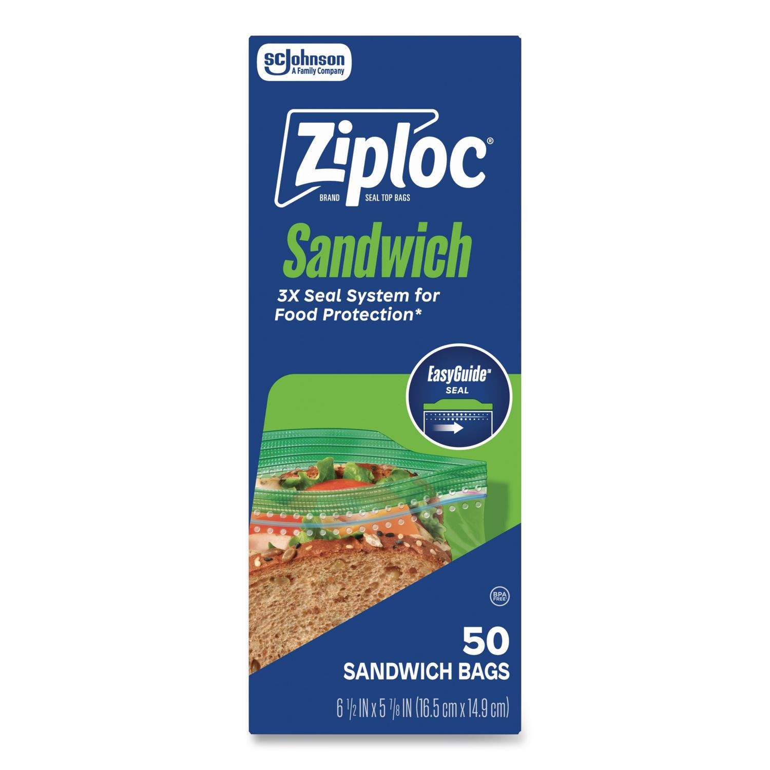 Resealable Sandwich Bags by Ziploc® SJN383179BX | OnTimeSupplies.com