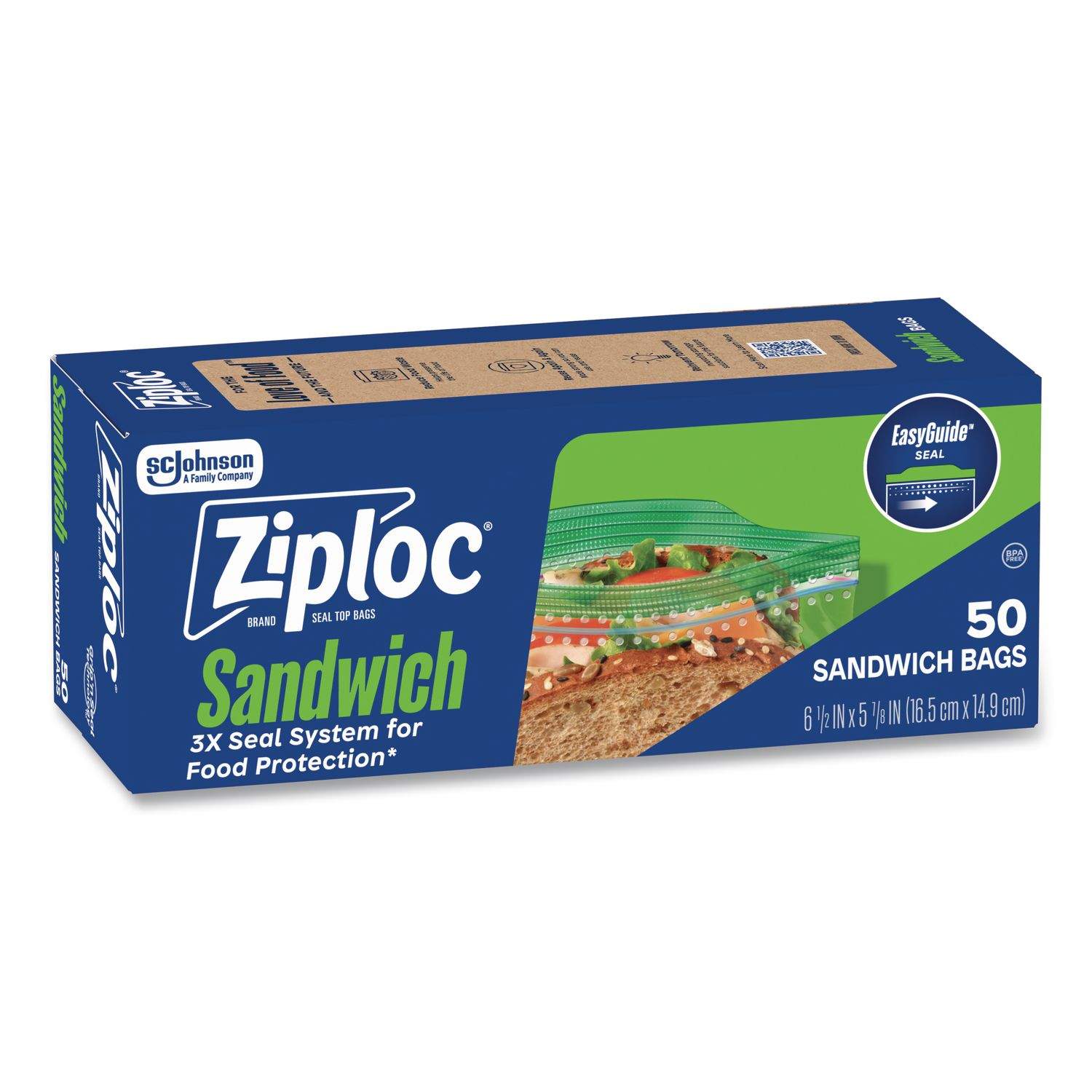 Resealable Sandwich Bags by Ziploc® SJN383179BX | OnTimeSupplies.com