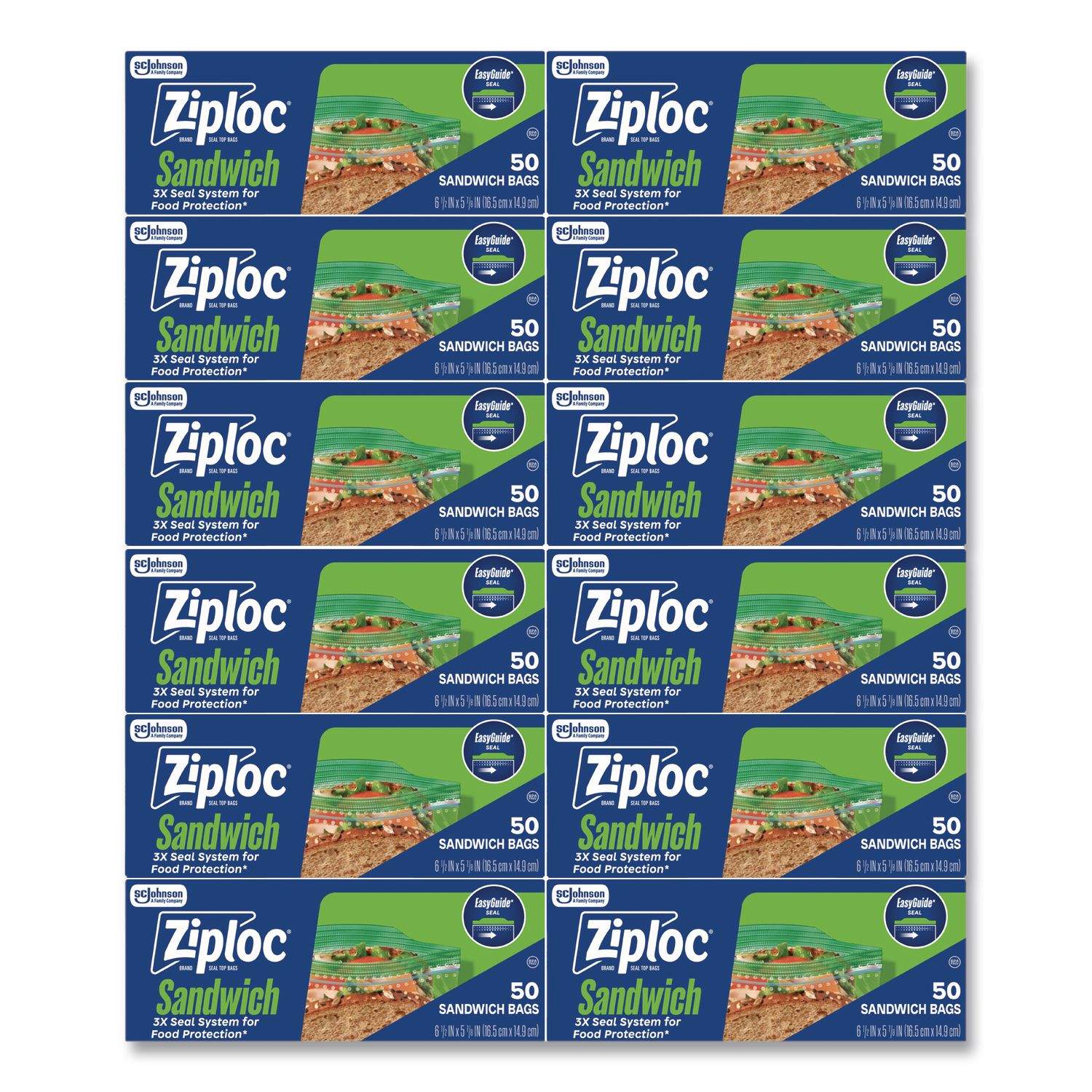 Resealable Sandwich Bags by Ziploc® SJN383211 | OnTimeSupplies.com