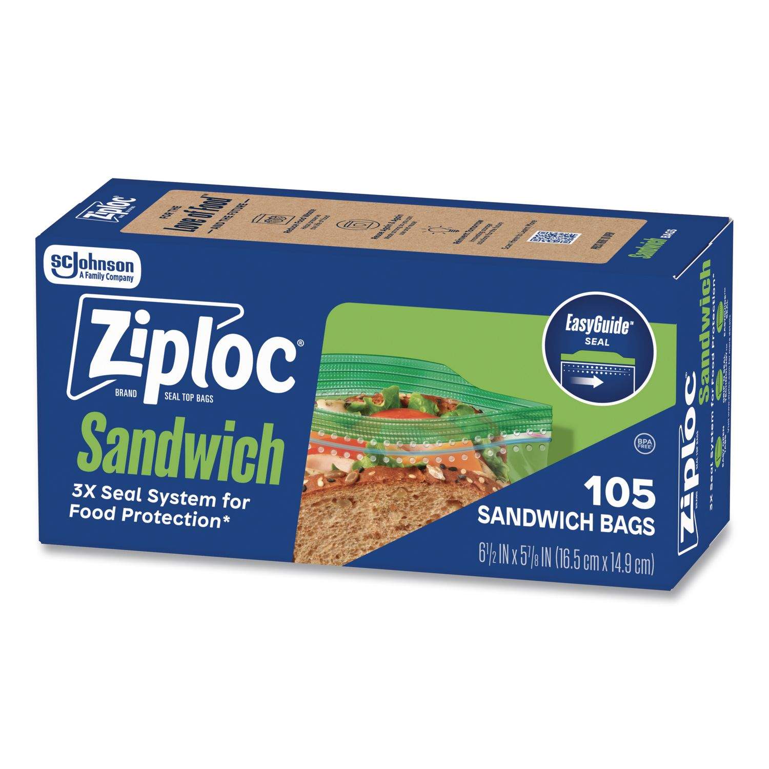 Resealable Sandwich Bags by Ziploc® SJN383211 | OnTimeSupplies.com
