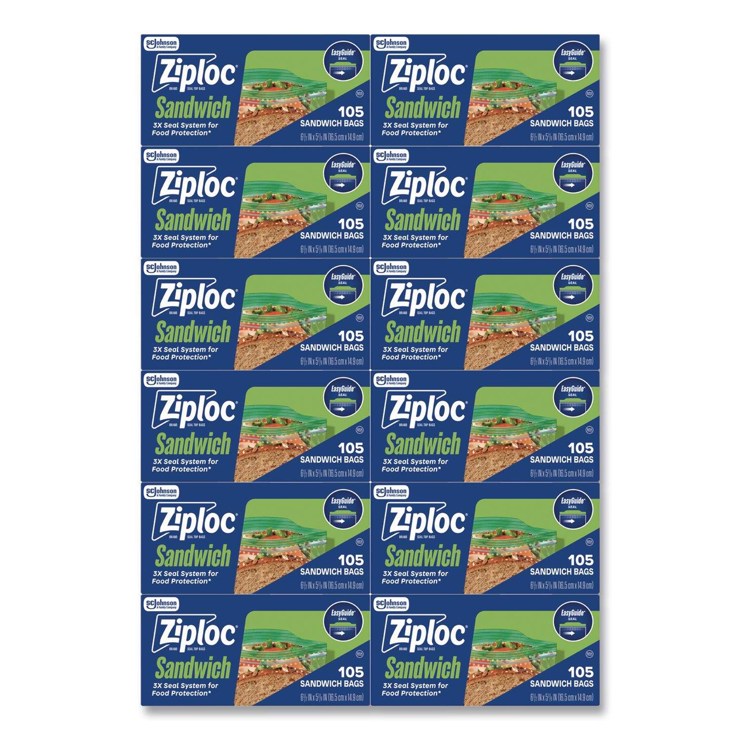 Resealable Sandwich Bags by Ziploc® SJN383211 | OnTimeSupplies.com