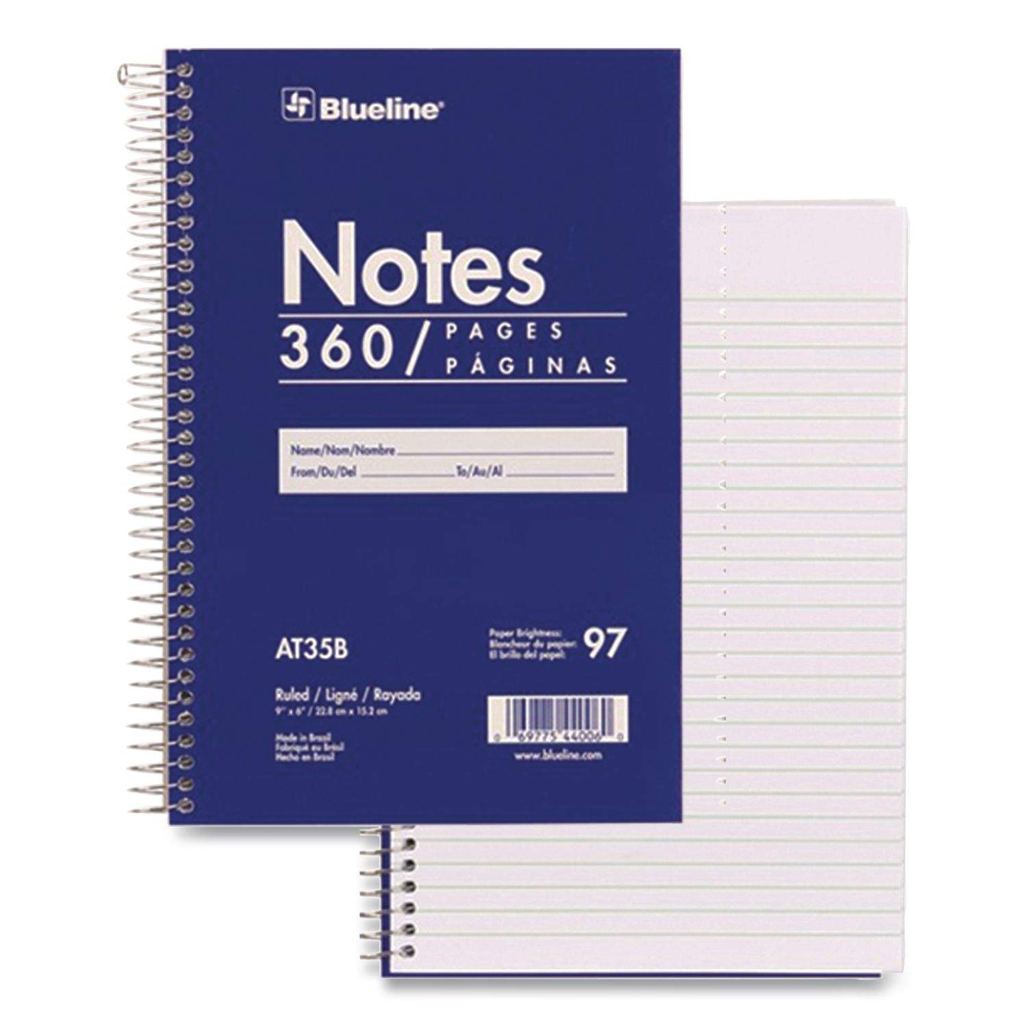 Steno Notes Notebook by Blueline® REDAT35B | OnTimeSupplies