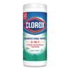 CLO01593EA - Disinfecting Wipes, Bleach Free Cleaning Wipes, 1-Ply, 7 x 8, Fresh Scent, White, 35/Canister