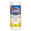 CLO01594EA - Disinfecting Wipes, Bleach Free Cleaning Wipes, 1-Ply, 7 x 8, Crisp Lemon, White, 35/Canister