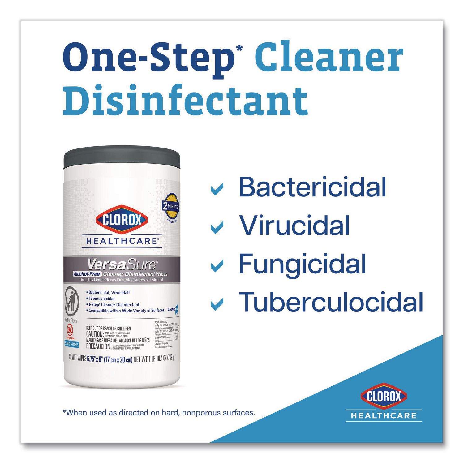 ケアプロ VersaSure Cleaner Disinfectant Wipes by Clorox® Healthcare