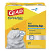 CLO70427 - CloroxPro ForceFlex Tall Kitchen Drawstring Trash Bags, 13 gal, 23.75 x 24.88, Gray, 100/Box
