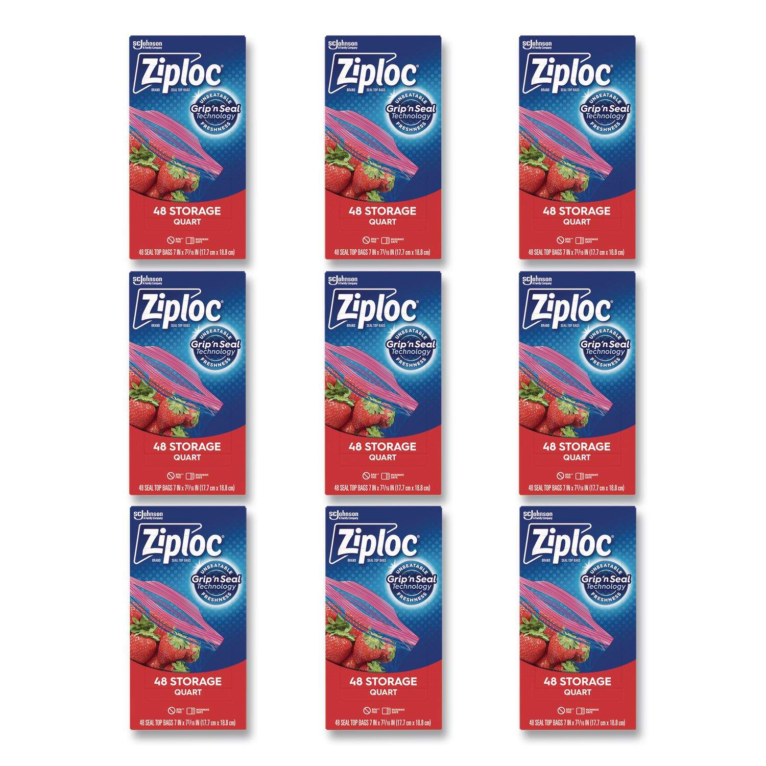 silkpin　6箱 Double Zipper Storage Bags by Ziploc® SJN364899 | OnTimeSupplies.com