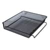 UNV20004 - Deluxe Mesh Stackable Front Load Tray, 1 Section, Letter Size Files, 11.25" x 13" x 2.75", Black