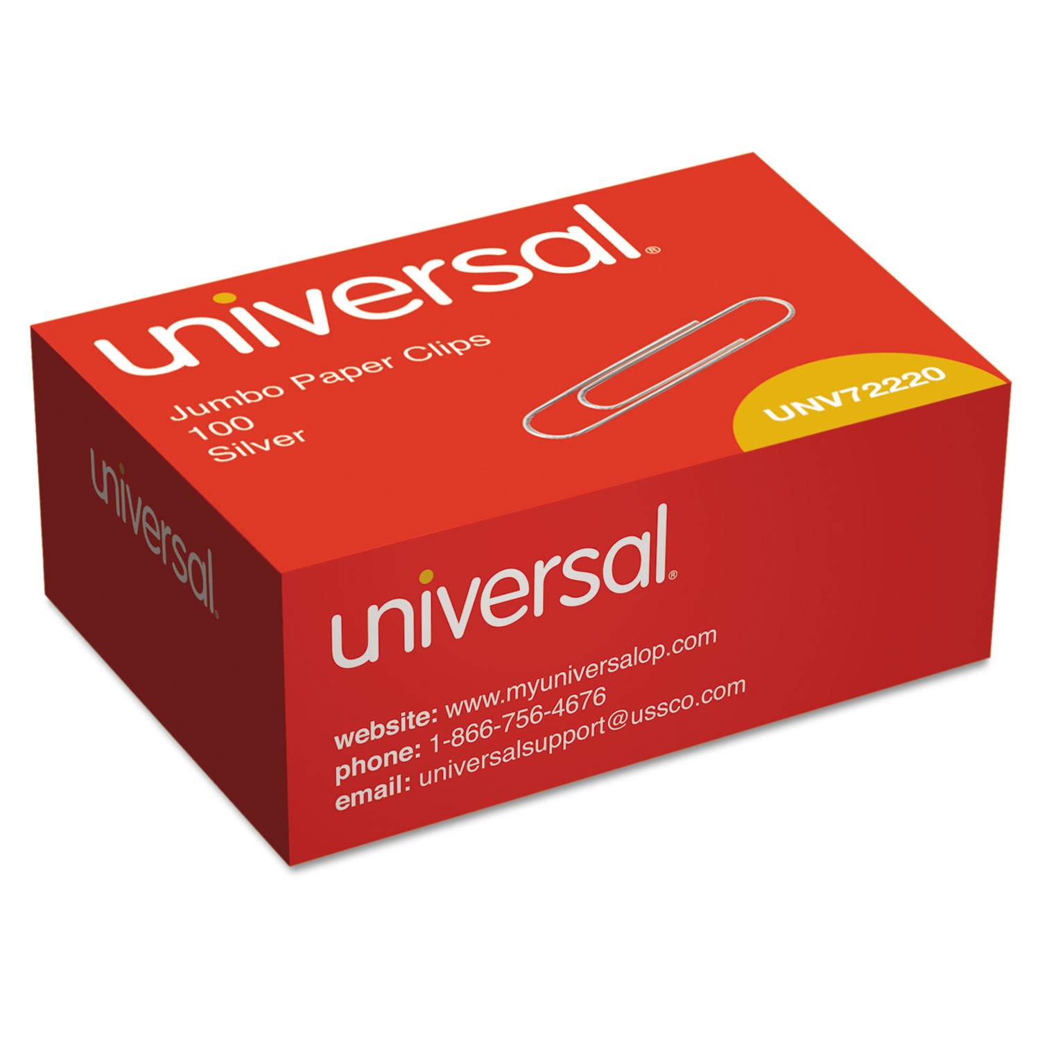 置物 kiss paper clip UNV72220BX Jumbo Paper Clips by Universal | OnTimeSupplies.com