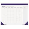 HOD464 - Recycled Nondated Desk Pad Calendar, 22 x 17, White/Blue Sheets, Blue Binding, Blue Corners, 12-Month (Jan to Dec): Undated