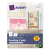 AVE3378 - Half-Fold Greeting Cards with Envelopes, Inkjet, 65 lb, 5.5 x 8.5, Textured Uncoated White, 1 Card/Sheet, 30 Sheets/Box