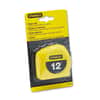 BOS30485 - Power Return Tape Measure with Belt Clip, 0.5 x 12 ft, Yellow