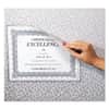CLI38991 - Cubicle Keepers Hook and Loop-Backed Display, 9.2 x 11.41, Velcro Mount, Clear, 25/Pack