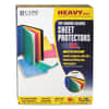 CLI62010 - Colored Sheet Protectors, Heavy-Duty, Side: 3-Hole Punched, Top Load 8.5 x 11 Insert, Assorted Transparent Colors, 50/Box