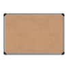 UNV43712 - Cork Board with Aluminum Frame, 24" x 18", Tan Surface, Satin Aluminum Frame