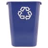 RCP295773BE - Deskside Recycling Container with Symbol, Large, 41.25 qt, Plastic, Blue