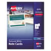 AVE3379 - Note Cards with Matching Envelopes, Inkjet, 65lb, 4.25 x 5.5, Textured Uncoated White, 50 Cards, 2 Cards/Sheet, 25 Sheets/Box