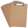 UNV05562 - Hardboard Clipboard with Low-Profile Clip, 0.5" Clip Capacity, Holds 8.5 x 11 Sheets, Brown, 6/Pack