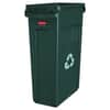 RCP354007GN - Slim Jim Plastic Recycling Container with Venting Channels, 23 gal, Plastic,  Green