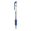 UNV39511 - Comfort Grip Gel Pen, Stick, Medium 0.7 mm, Blue Ink, Clear/Blue Barrel, Dozen