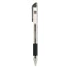 UNV39510 - Comfort Grip Gel Pen, Stick, Medium 0.7 mm, Black Ink, Clear/Black Barrel, Dozen