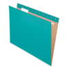 PFX81616 - Colored Hanging Folders, Letter Size, 1/5-Cut Tabs, Aqua, 25/Box