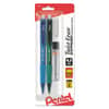 PENQE415LEBP2 - Twist-Erase EXPRESS Mechanical Pencils with Tube of Leads/Eraser, 0.5 mm, HB (#2), Black Lead, (2) Assorted Barrel Colors