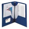SMD87982 - Lockit Two-Pocket Folders in Textured Stock, Accommodates (100) 11 x 8.5 Sheets, Dark Blue, 25/Box