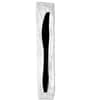 DXEKH53C7 - Individually Wrapped Heavyweight Knives, Plastic, Black, 1,000/Carton