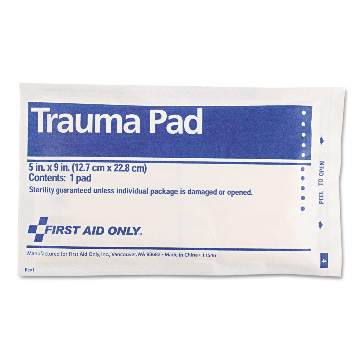 フットケア FITS 5bags SmartCompliance Trauma Pad by First Aid Only™ FAOFAE5012