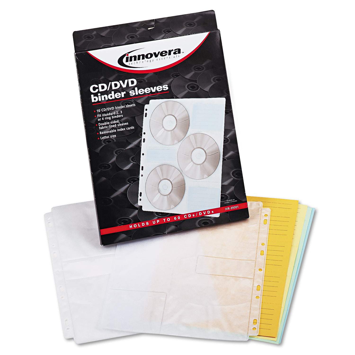 CD Ring Binder Storage Pages by Innovera. | OnTimeSupplies.com