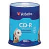VER94712 - CD-R Recordable Disc, 700 MB/80 min, 52x, Spindle, White, 100/Pack