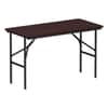 ALEFT724824MY - Wood Folding Table, Rectangular, 48w x 23.88d x 29h, Mahogany