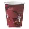SCC370SI - Paper Hot Drink Cups in Bistro Design, 3.35" Diameter x 3.82" h, 10 oz, Maroon, 1,000/Carton
