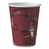 SCC412SIN - Paper Hot Drink Cups in Bistro Design, 12 oz, Maroon, 50/Bag, 20 Bags/Carton