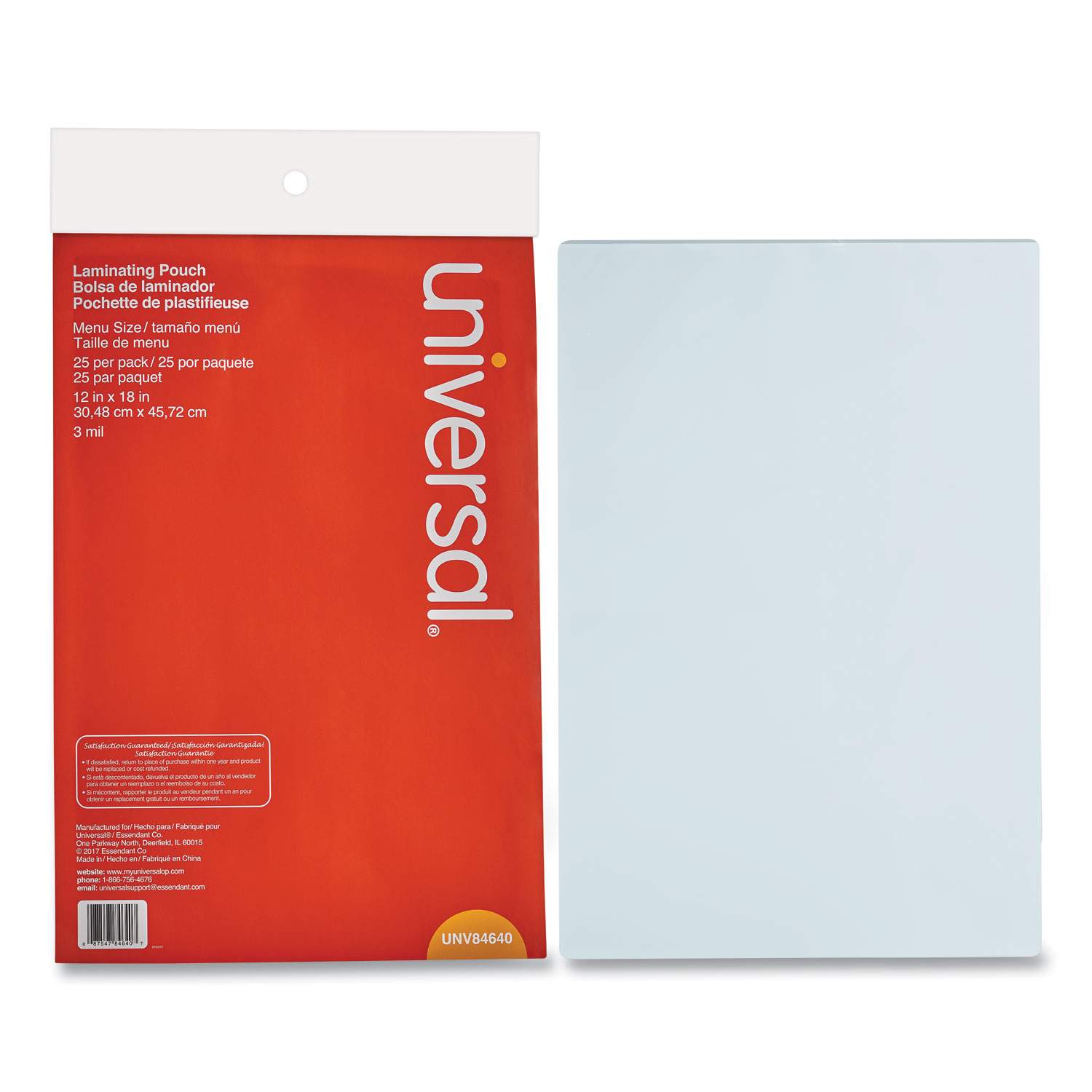 Laminating Pouches by Universal® UNV84622 | OnTimeSupplies.com