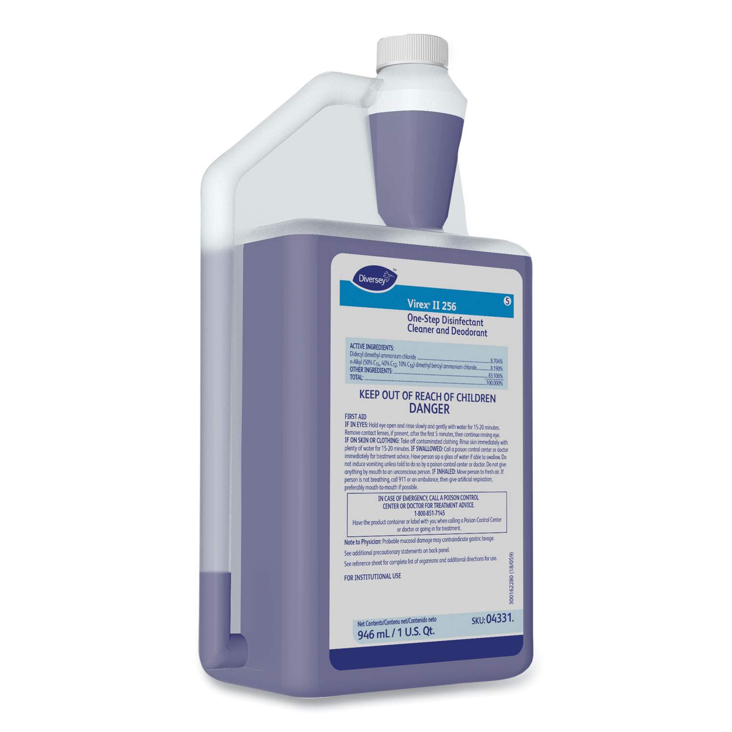 Virex II 256 One-Step Disinfectant Cleaner Deodorant by Diversey