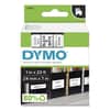 DYM53713 - D1 High-Performance Polyester Removable Label Tape, 1" x 23 ft, Black on White