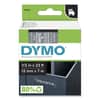 DYM45020 - D1 High-Performance Polyester Removable Label Tape, 0.5" x 23 ft, White on Clear