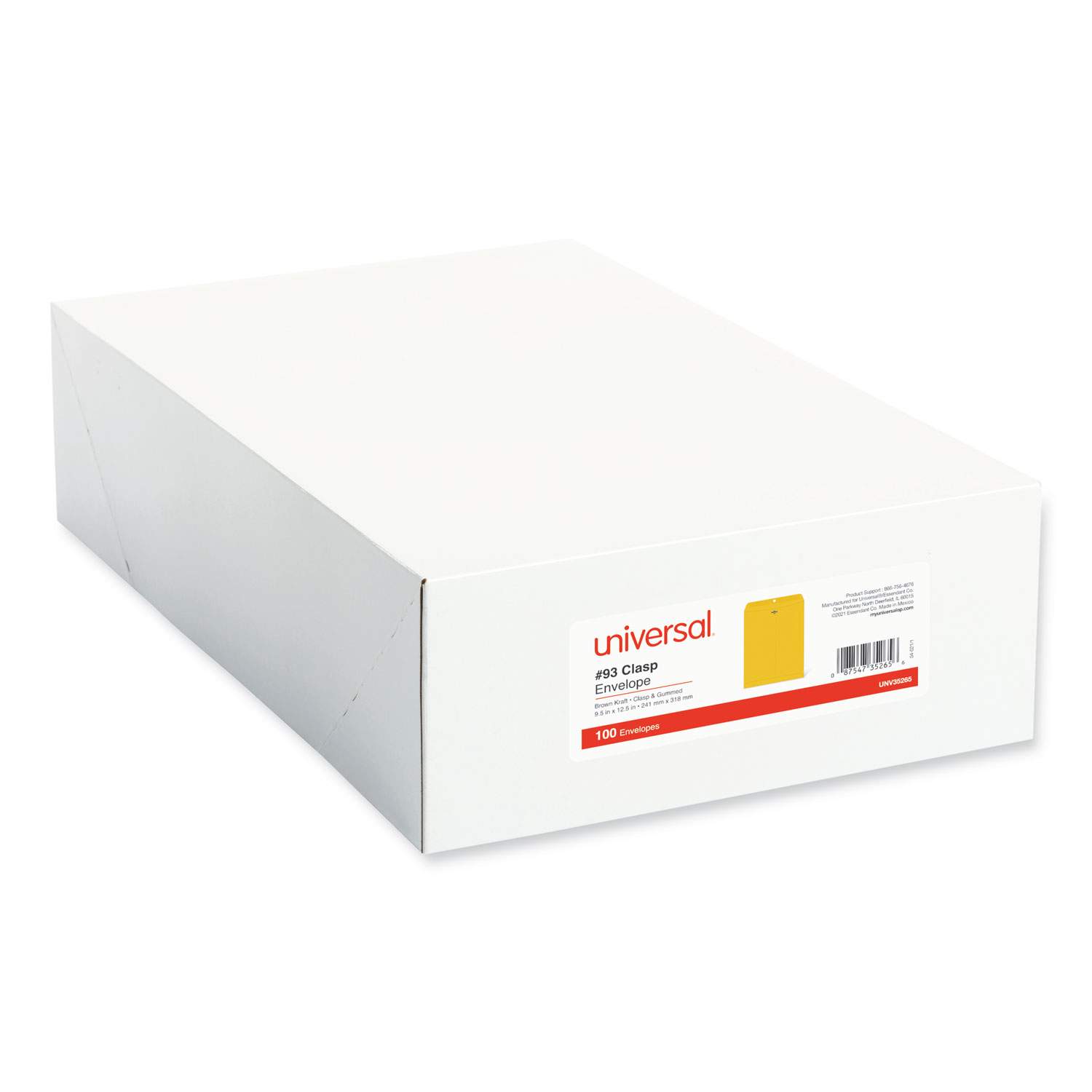 Kraft Clasp Envelope by Universal® UNV35265 | OnTimeSupplies.com