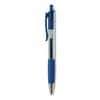 UNV39913 - Comfort Grip Gel Pen, Retractable, Medium 0.7 mm, Blue Ink, Clear/Blue Barrel, Dozen