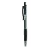UNV39912 - Comfort Grip Gel Pen, Retractable, Medium 0.7 mm, Black Ink, Clear/Black Barrel, Dozen