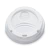 DXE9542500DXPK - Dome Drink-Thru Lids, Fits 10 oz to 16 oz PerfecTouch Hot Cups/12 oz to 20 oz WiseSize Hot Cups, Plastic, White, 50/Pack